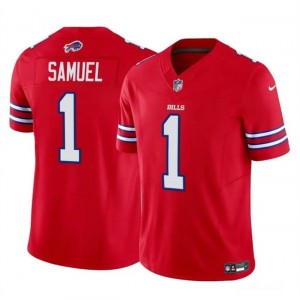 Nike Bills 1 Curtis Samuel Red F.U.S.E Vapor Limited Men Jersey