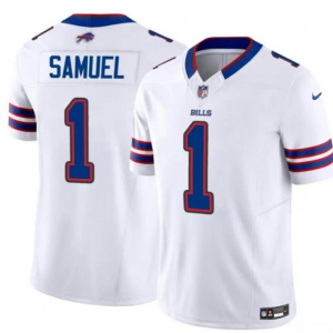 Nike Bills 1 Curtis Samuel White F.U.S.E. Vapor Limited Men Jersey