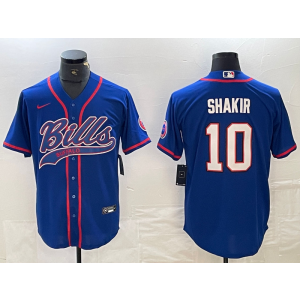 Nike Bills 10 Sharkir Blue Vapor Baseball Limited Men Jersey
