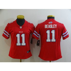 Nike Bills 11 Cole Beasley Red Vapor Untouchable Limited Women Jersey