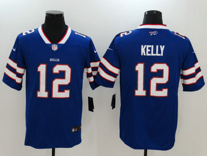 Nike Bills 12 Jim Kelly Blue Vapor Untouchable Player Limited Jersey