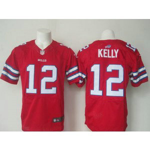 Nike Bills 12 Jim Kelly Red Men Stitched NFL Color Rush Jersey