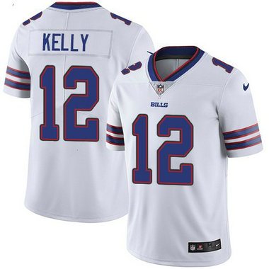 Nike Bills 12 Jim Kelly White Vapor Untouchable Limited Jersey