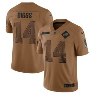 Nike Bills 14 Stefon Diggs 2023 Brown Salute To Service Limited Men Jersey