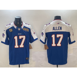 Nike Bills 17 Allen Champion Thanksgiving Day F.U.S.E. Vapor Limited Men Jersey with patch