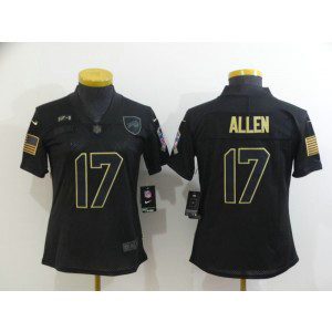 Nike Bills 17 Josh Allen 2020 Black Salute To Service Limited Women Jersey