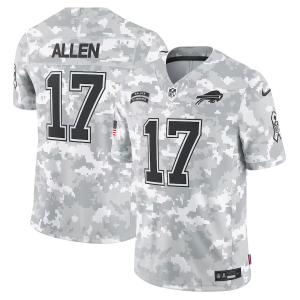 Nike Bills 17 Josh Allen Arctic Camo 2024 F.U.S.E. Salute to Service Limited Men Jersey