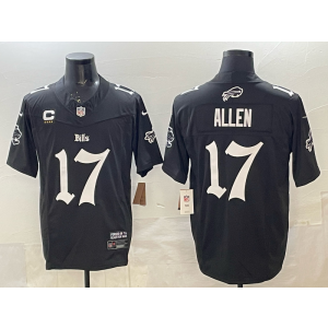 Nike Bills 17 Josh Allen Black Gothic F.U.S.E. Vapor Limited Men Jersey