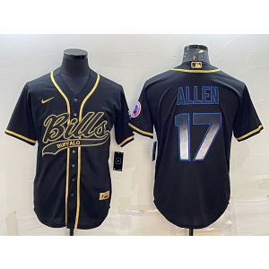 Nike Bills 17 Josh Allen Black Vapor Baseball Limited Men Jersey