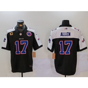 Nike Bills 17 Josh Allen Blue Thanksgiving Day F.U.S.E. Vapor Limited Men Jersey