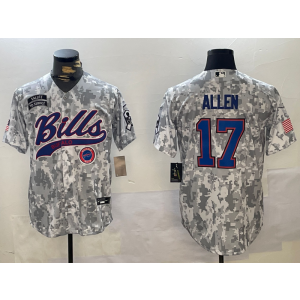 Nike Bills 17 Josh Allen Camo Vapor Baseball Limited Men Jersey