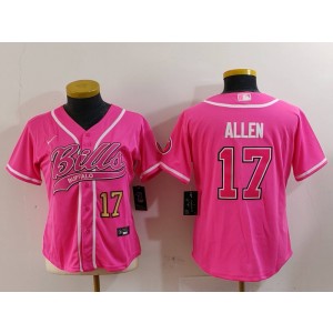 Nike Bills 17 Josh Allen Pink Vapor Baseball Limited Youth Jersey