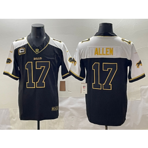 Nike Bills 17 Josh Allen White Black Thanksgiving Day F.U.S.E. Vapor Limited Men Jersey