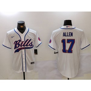 Nike Bills 17 Josh Allen White Vapor Baseball Limited Men Jersey