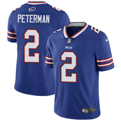 Nike Bills 2 Nathan Peterman Royal Vapor Untouchable Player Limited Jersey