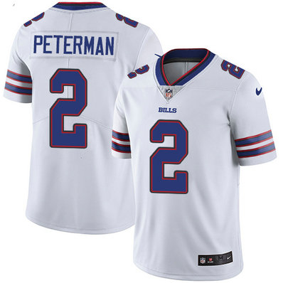 Nike Bills 2 Nathan Peterman White Vapor Untouchable Player Limited Jersey