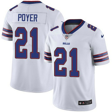 Nike Bills 21 Jordan Poyer White Vapor Untouchable Limited Jersey
