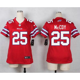 Nike Bills 25 LeSean McCoy Red Women's Stitched NFL Limited Color Rush Jersey