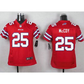 Nike Bills 25 LeSean McCoy Red Youth Stitched NFL Limited Color Rush Jersey