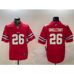 Nike Bills 26 Devin Singletary Red Vapor Limited Men Jersey
