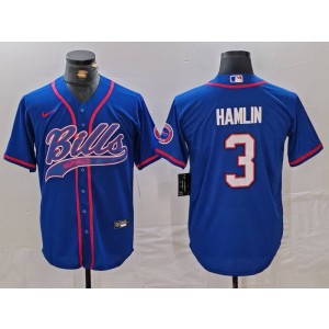 Nike Bills 3 Damar Hamlin Blue Vapor Baseball Limited Men Jersey