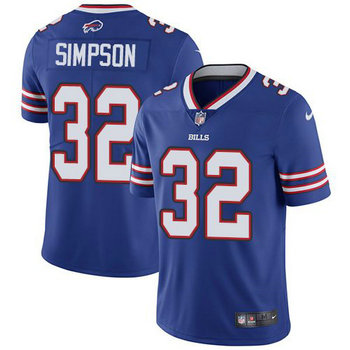 Nike Bills 32 O.J. Simpson Royal Vapor Untouchable Limited Jersey