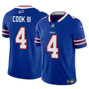 Nike Bills 4 James Cook III Blue F.U.S.E. Vapor Limited Men Jersey