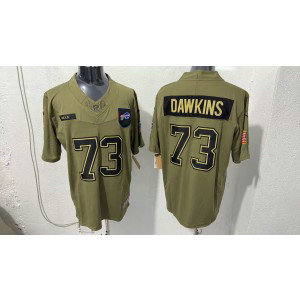 Nike Bills 73 Dion Dawkins Olive 2025 Salute to Service F.U.S.E. Vapor Limited Men Jersey