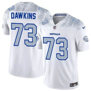 Nike Bills 73 Dion Dawkins White 2025 Rivalries F.U.S.E. Vapor Limited Men Jersey