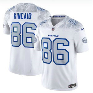 Nike Bills 86 Dalton Kincaid White 2025 Rivalries F.U.S.E. Vapor Limited Men Jersey