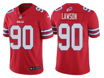 Nike Bills 90 Shaq Lawson Red Color Rush Limited Jersey