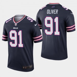 Nike Bills 91 Ed Oliver Navy Inverted Legend Men Jersey
