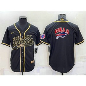 Nike Bills Blank Black Gold Vapor Baseball Logo Limited Men Jersey