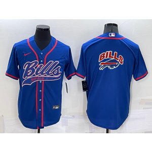 Nike Bills Blank Blue Vapor Baseball Logo Limited Men Jersey