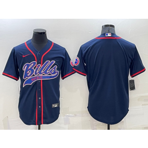 Nike Bills Blank Navy Vapor Baseball Limited Men Jersey