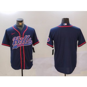 Nike Bills Blank Navy Vapor Baseball Limited Men Jersey