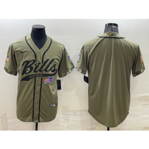 Nike Bills Blank Olive 2022 Salute To Service Baseball Limited Men Jersey