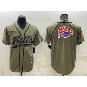 Nike Bills Blank Olive Blank 2022 Salute To Service Baseball Logo Limited Men Jersey