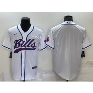 Nike Bills Blank White Vapor Baseball Limited Men Jersey