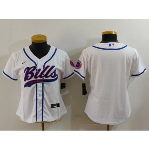 Nike Bills Blank White Vapor Baseball Limited Youth Jersey