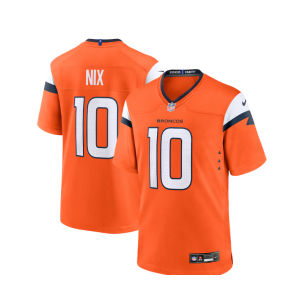 Nike Broncos 10 Bo Nix Orange 2024 F.U.S.E. Vapor Limited Men Jersey