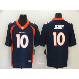 Nike Broncos 10 Jerry Jeudy Navy 2020 NFL Draft Vapor Limited Men Jersey