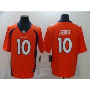 Nike Broncos 10 Jerry Jeudy Orange 2020 NFL Draft Vapor Limited Men Jersey