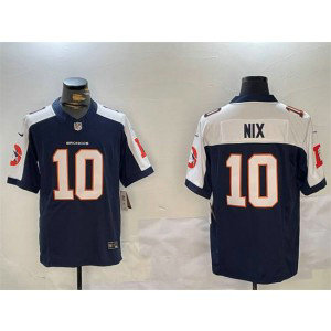 Nike Broncos 10 Nix Blue Thanksgiving Day F.U.S.E. Vapor Limited Men Jersey