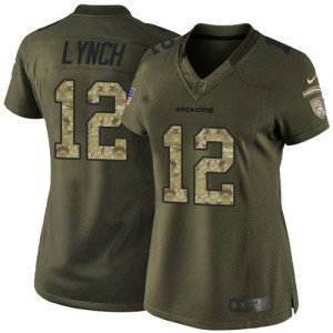 Nike Broncos 12 Paxton Lynch Green Women 2016 NFL Draft Salute to Service Jersey