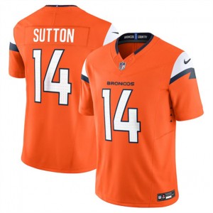Nike Broncos 14 Courtland Sutton Orange 2024 F.U.S.E. Vapor Limited Men Jersey