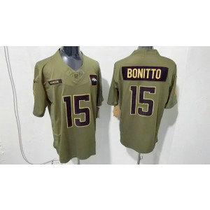 Nike Broncos 15 Bonitto Olive 2025 Salute to Service F.U.S.E. Vapor Limited Men Jersey