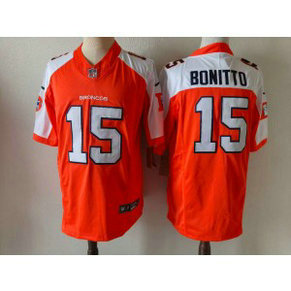 Nike Broncos 15 Bonitto Thanksgiving Day Orange F.U.S.E. Vapor Limited Men Jersey