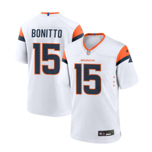 Nike Broncos 15 Bonitto White Vapor Untouchable Limited Men Jersey