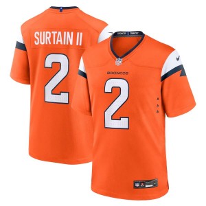 Nike Broncos 2 Pat Surtain II Orange 2024 F.U.S.E. Vapor Limited Men Jersey